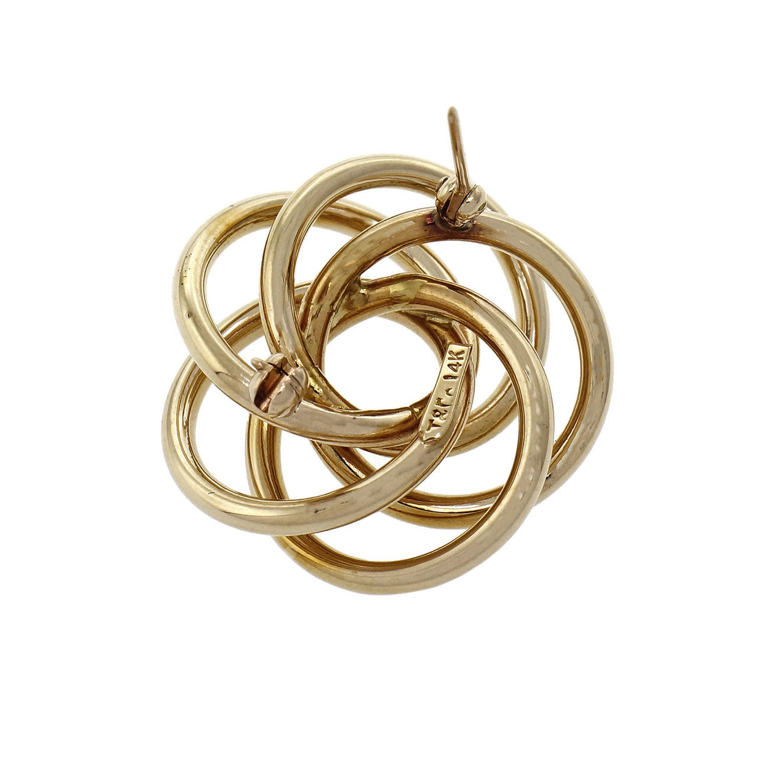 Tiffany & Co 14k Yellow Gold Spiral Circle Brooch – image 5