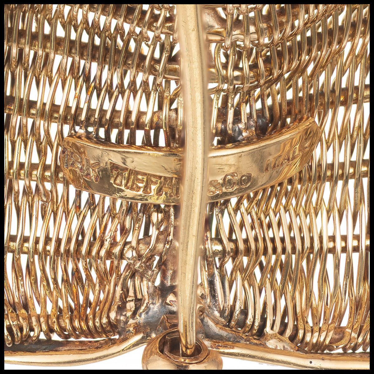 Tiffany & Co. Yellow Gold Mid-Century Wire Leaf Brooch – image 3