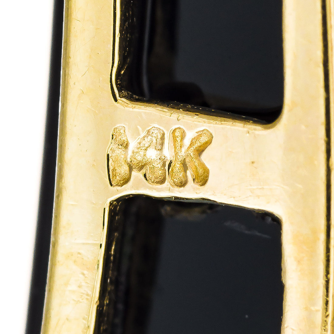 NABCO Onyx Cultured Pearl Yellow Gold Brooch – image 4