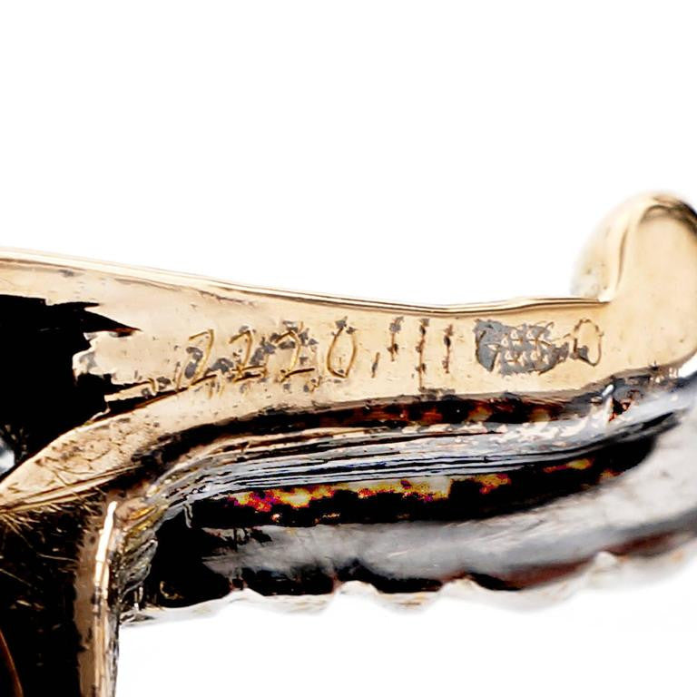 1.24 Carat Pave Diamond Ruby Gold Pointer Dog Brooch – image 5