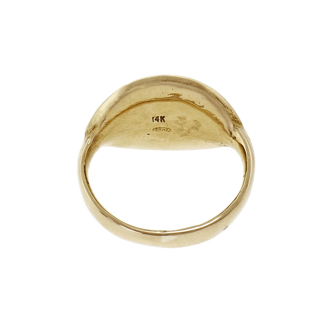 14k Yellow Gold Hand Carved Freeform Band – image 4