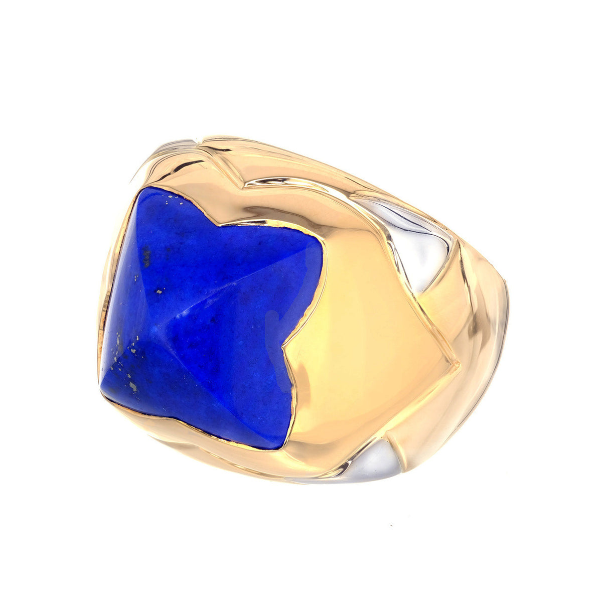 Bvlgari Pyramid Lapis Lazuli 18k Gold Cocktail Ring – image 5