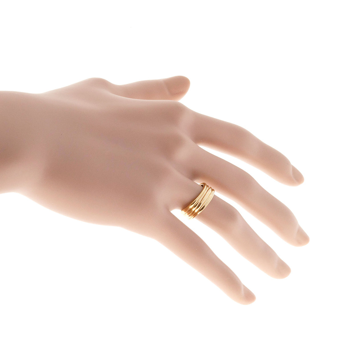 Vintage 2 Tiffany & Co 18k Pink Gold Sz 5 Matched Swirl Rings Separate or Join – image 10