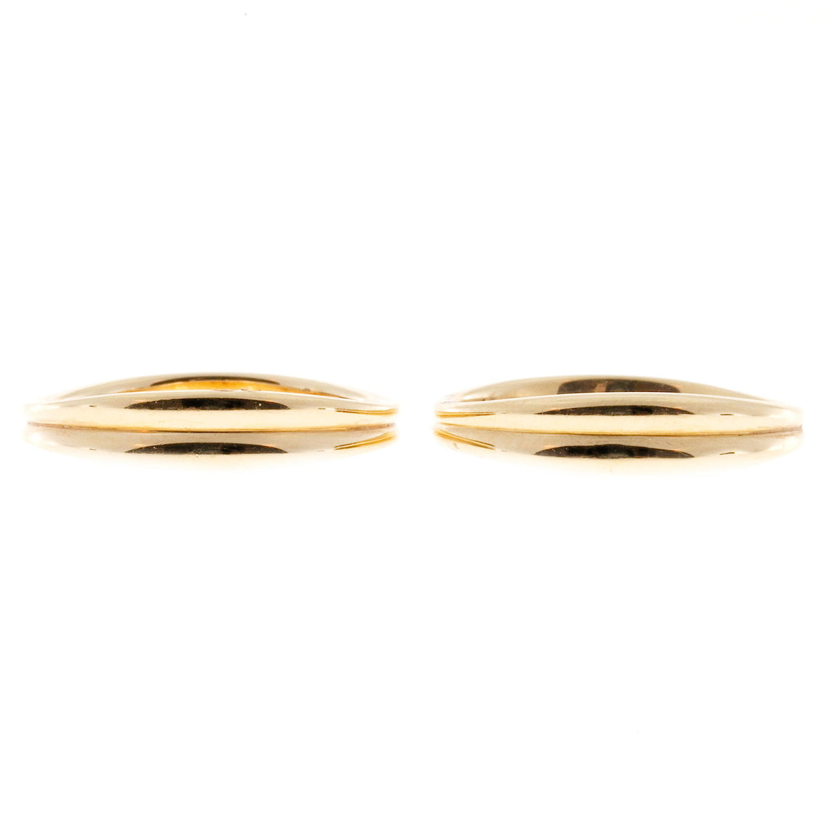 Vintage 2 Tiffany & Co 18k Pink Gold Sz 5 Matched Swirl Rings Separate or Join – image 9