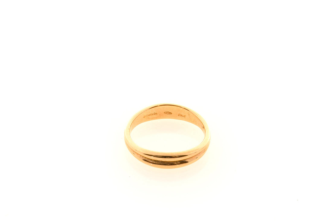 Vintage 2 Tiffany & Co 18k Pink Gold Sz 5 Matched Swirl Rings Separate or Join – image 14