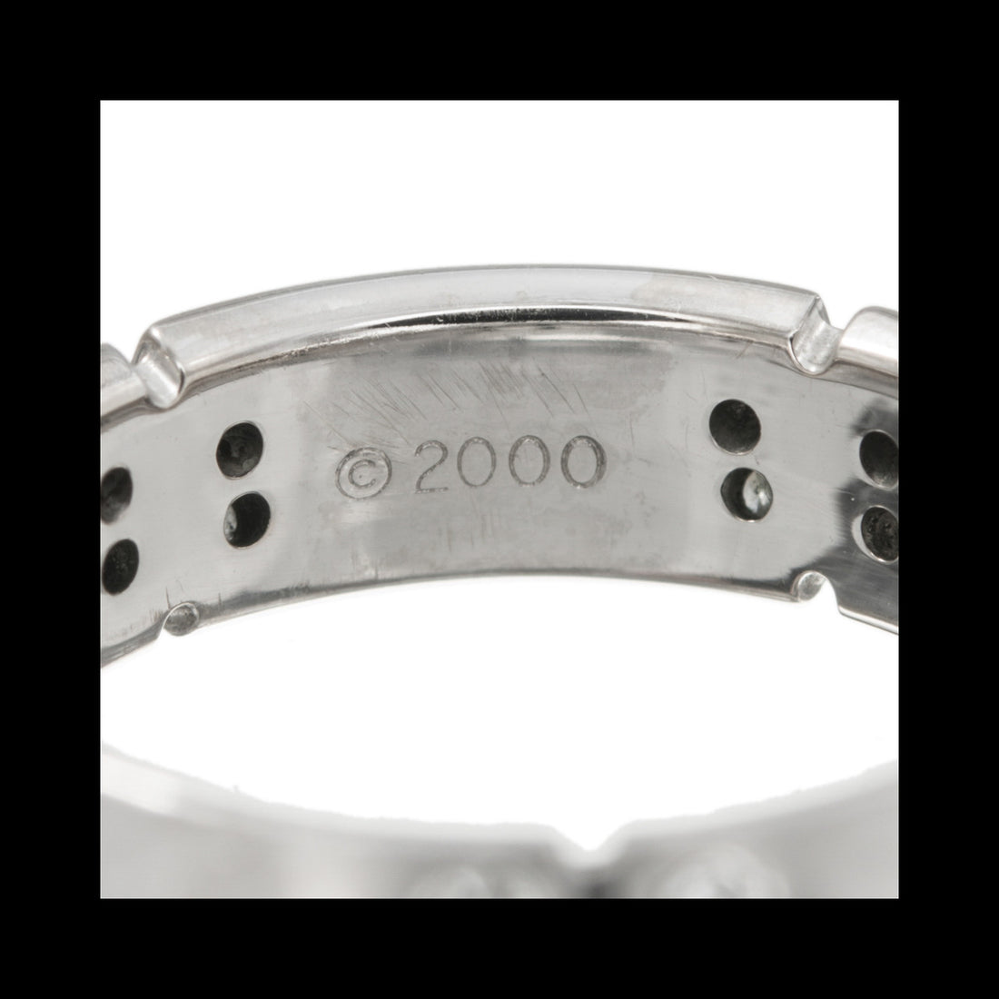 Tiffany & Co 18k White Gold Steamerica Diamond Band Ring Size 5 – image 3
