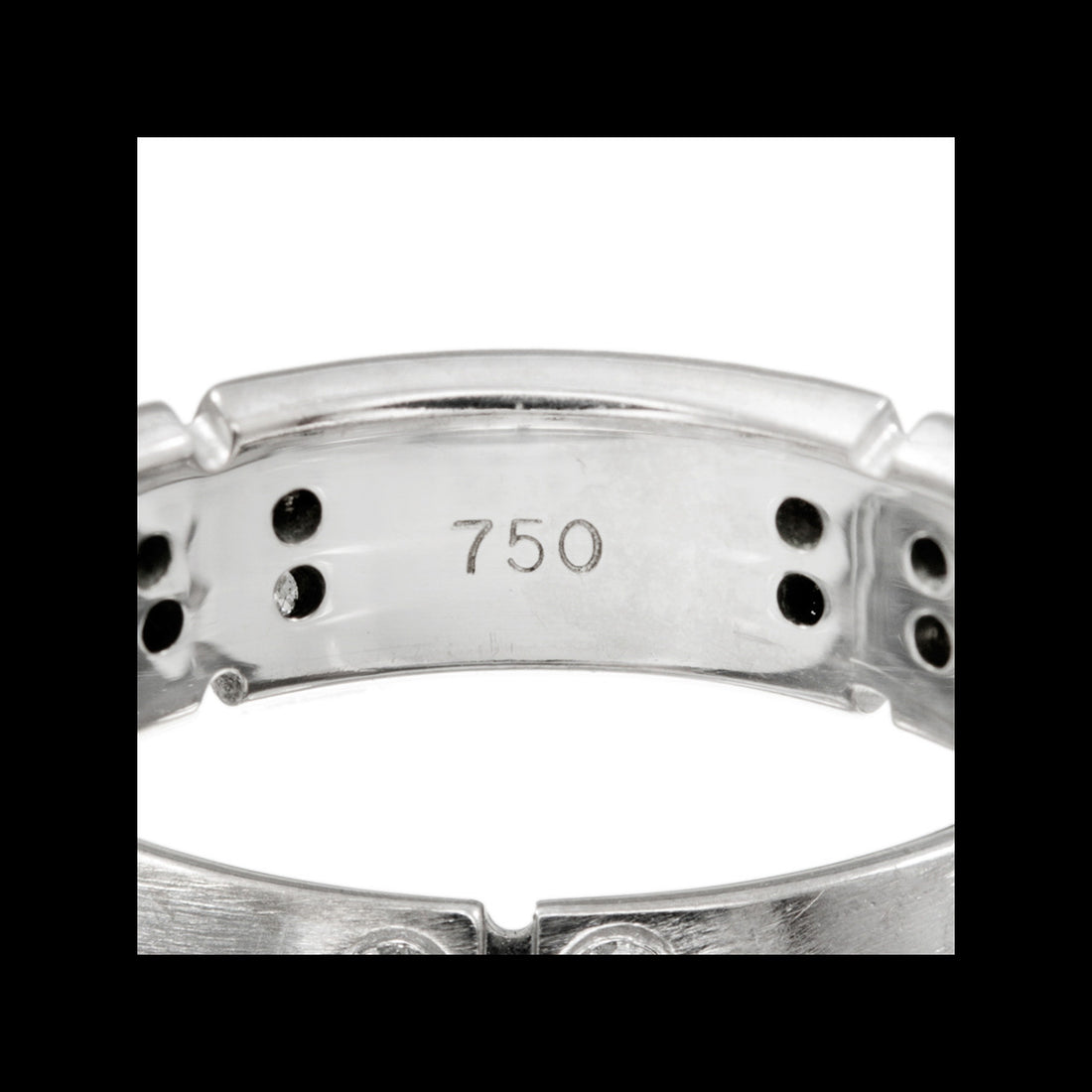 Tiffany & Co 18k White Gold Steamerica Diamond Band Ring Size 5 – image 5