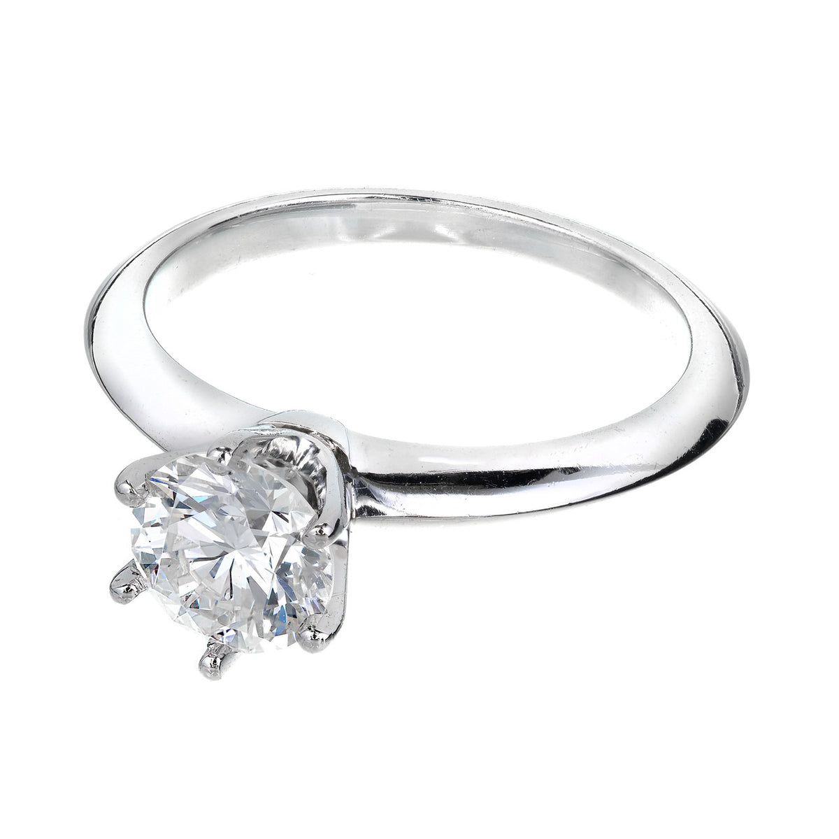 Authentic Tiffany & Co Platinum Engagement Ring GIA Certified Diamond – image 4