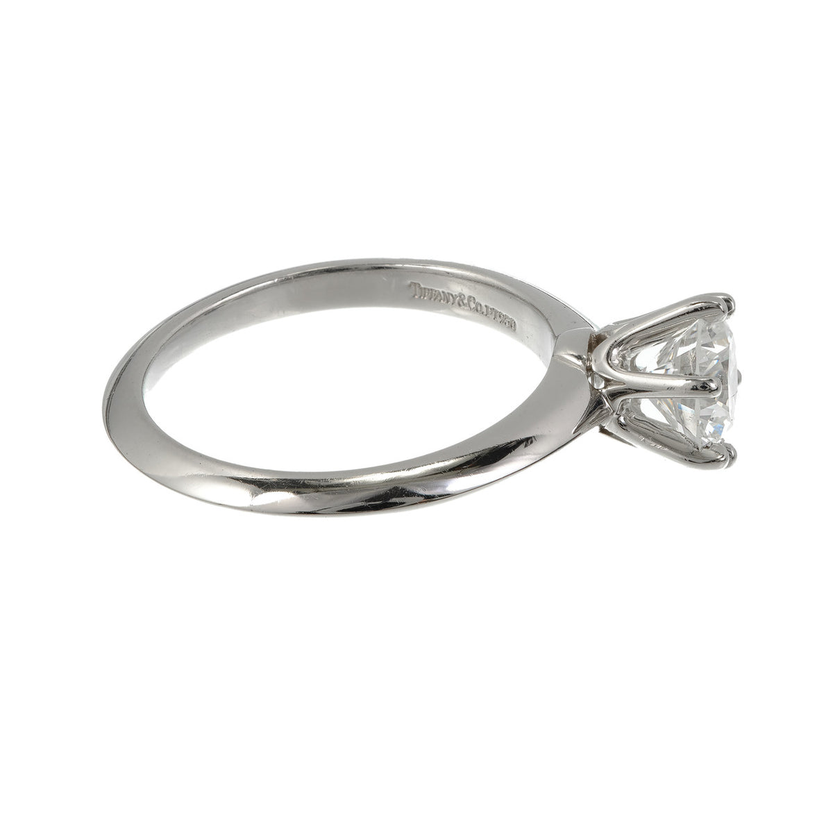 Authentic Tiffany & Co Platinum Engagement Ring GIA Certified Diamond – image 12