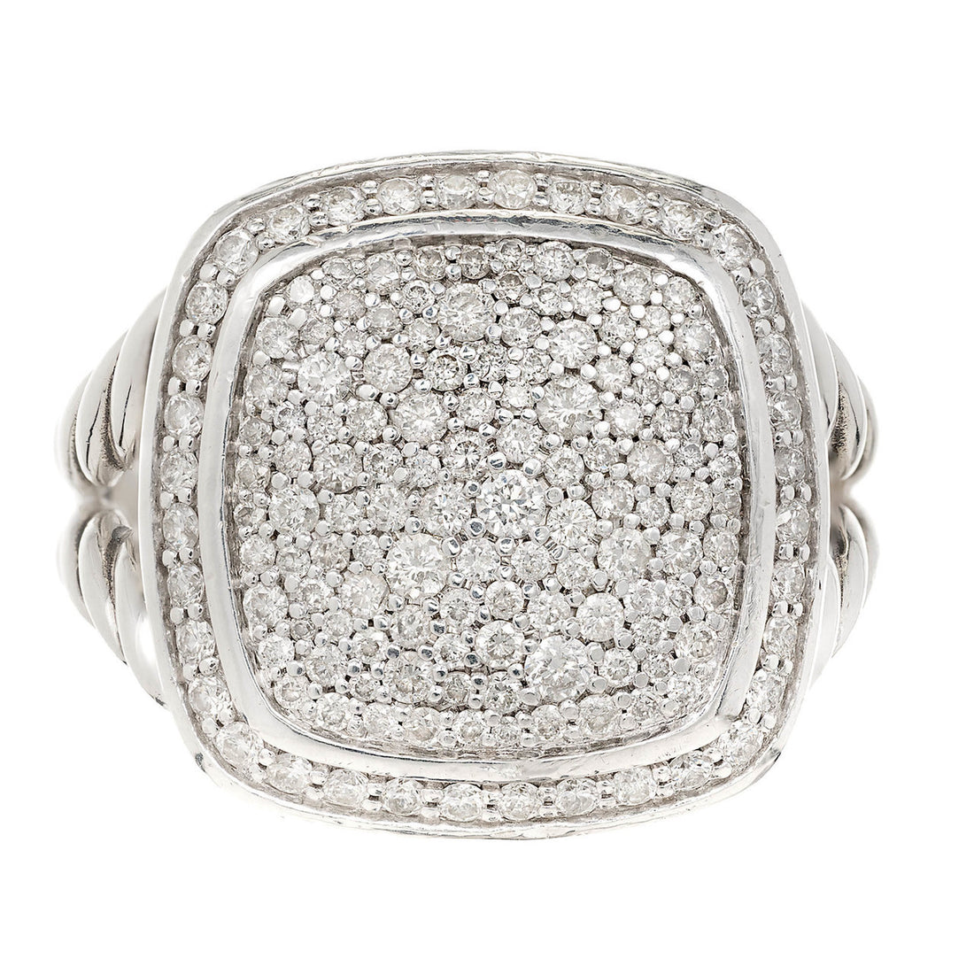 David Yurman Albion Ring With Diamonds Silver 17mm – image 2