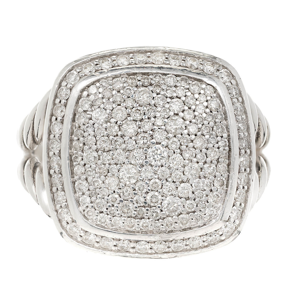 David Yurman Albion Ring With Diamonds Silver 17mm – image 2
