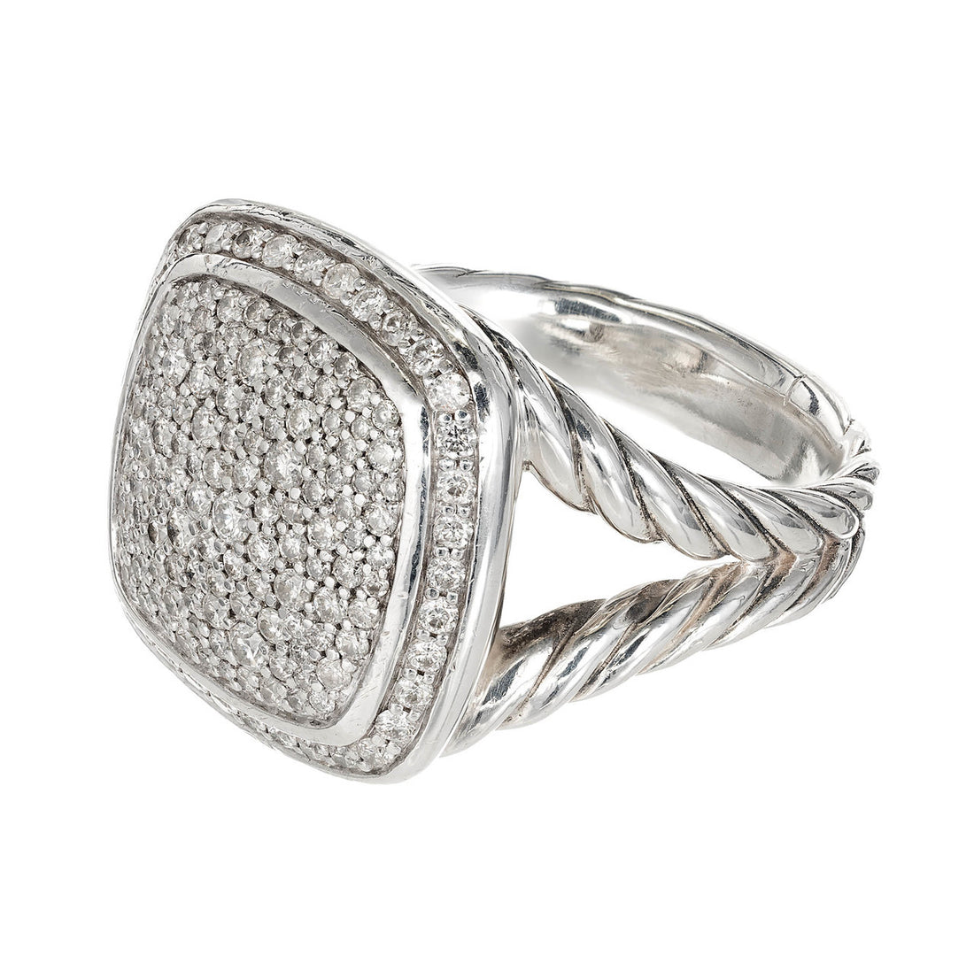 David Yurman Albion Ring With Diamonds Silver 17mm – image 3