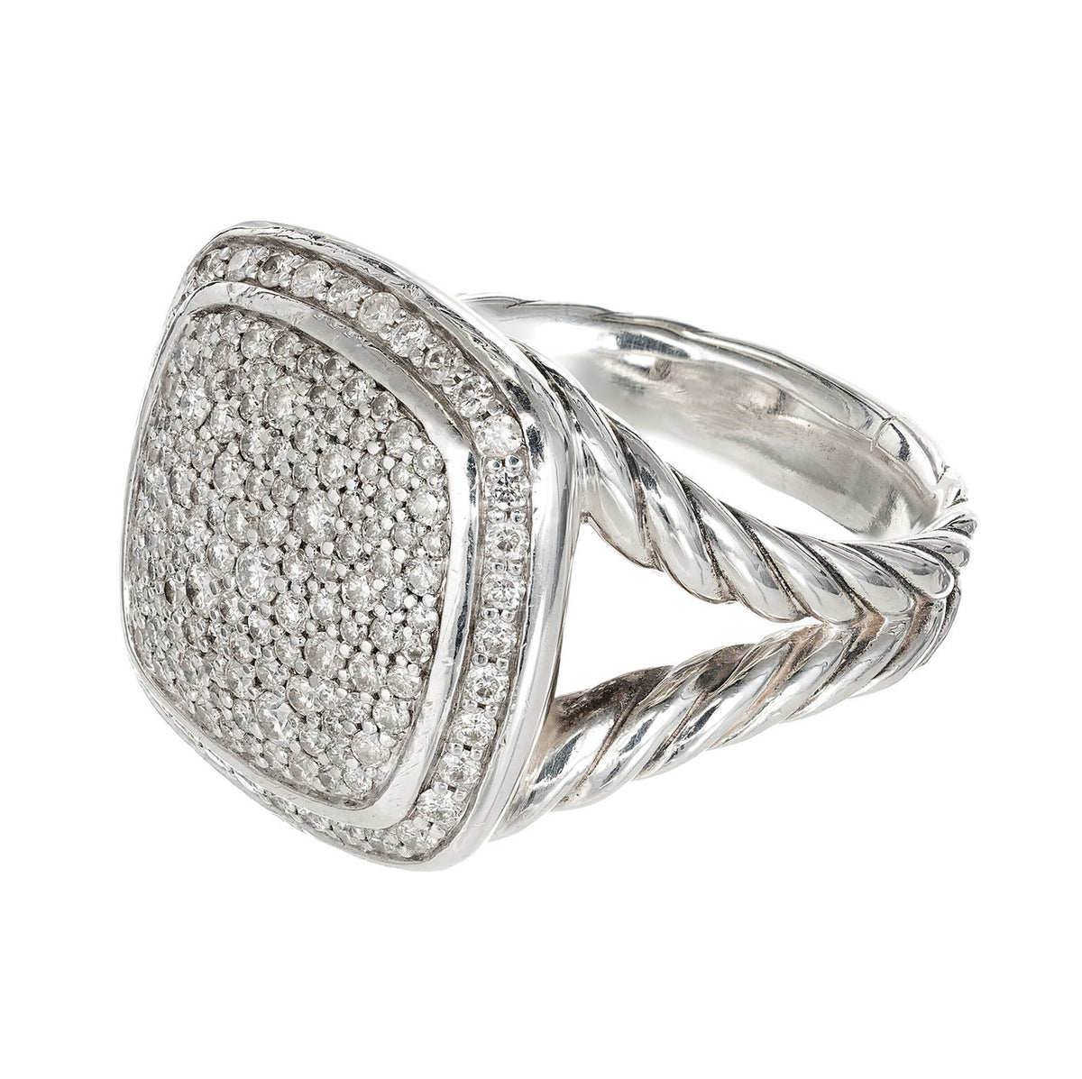 David Yurman Albion Ring With Diamonds Silver 17mm – image 3
