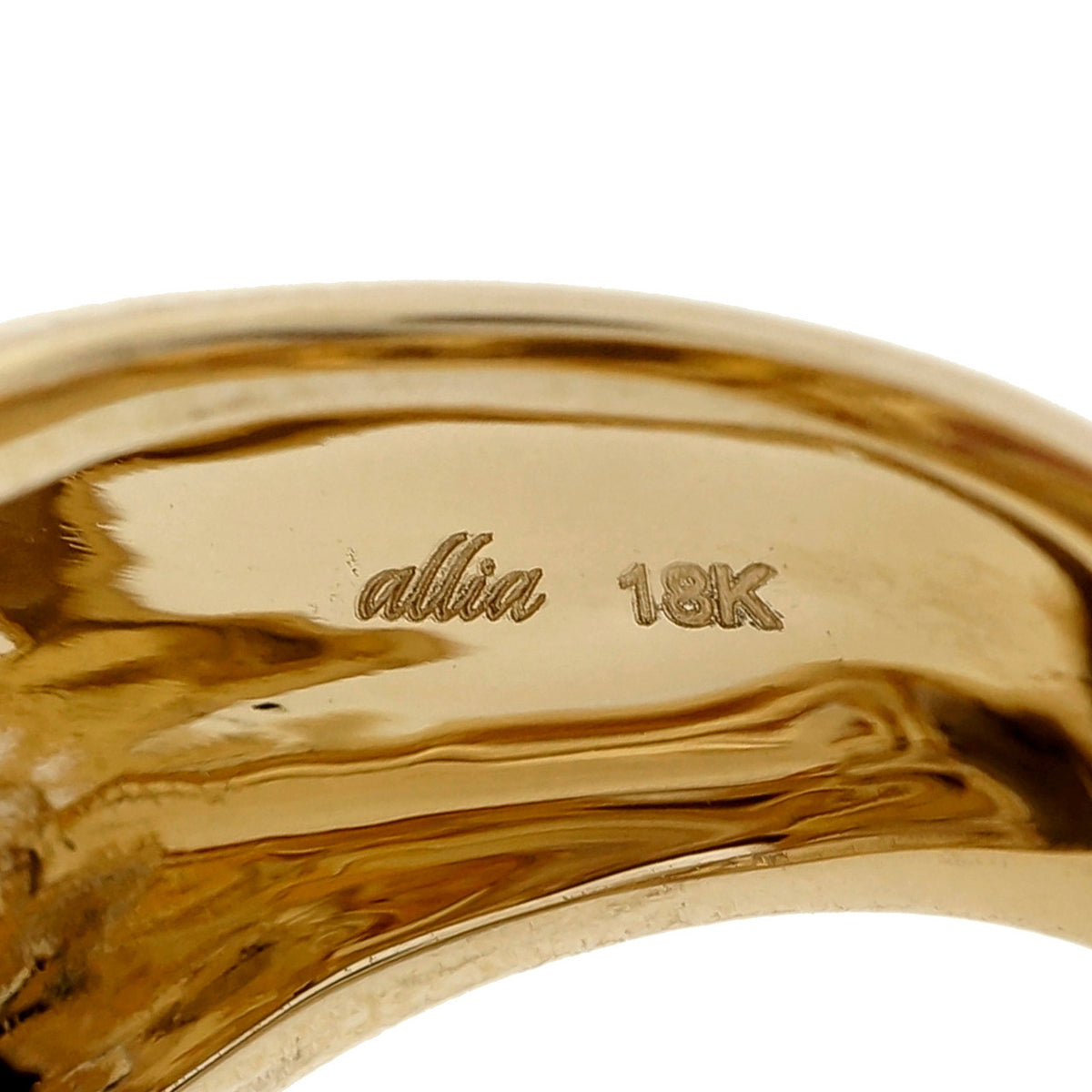 Estate Fantasy Cut 7.85ct Citrine Smoky Quartz Heavy 18k Yellow Gold Ring Allia – image 2