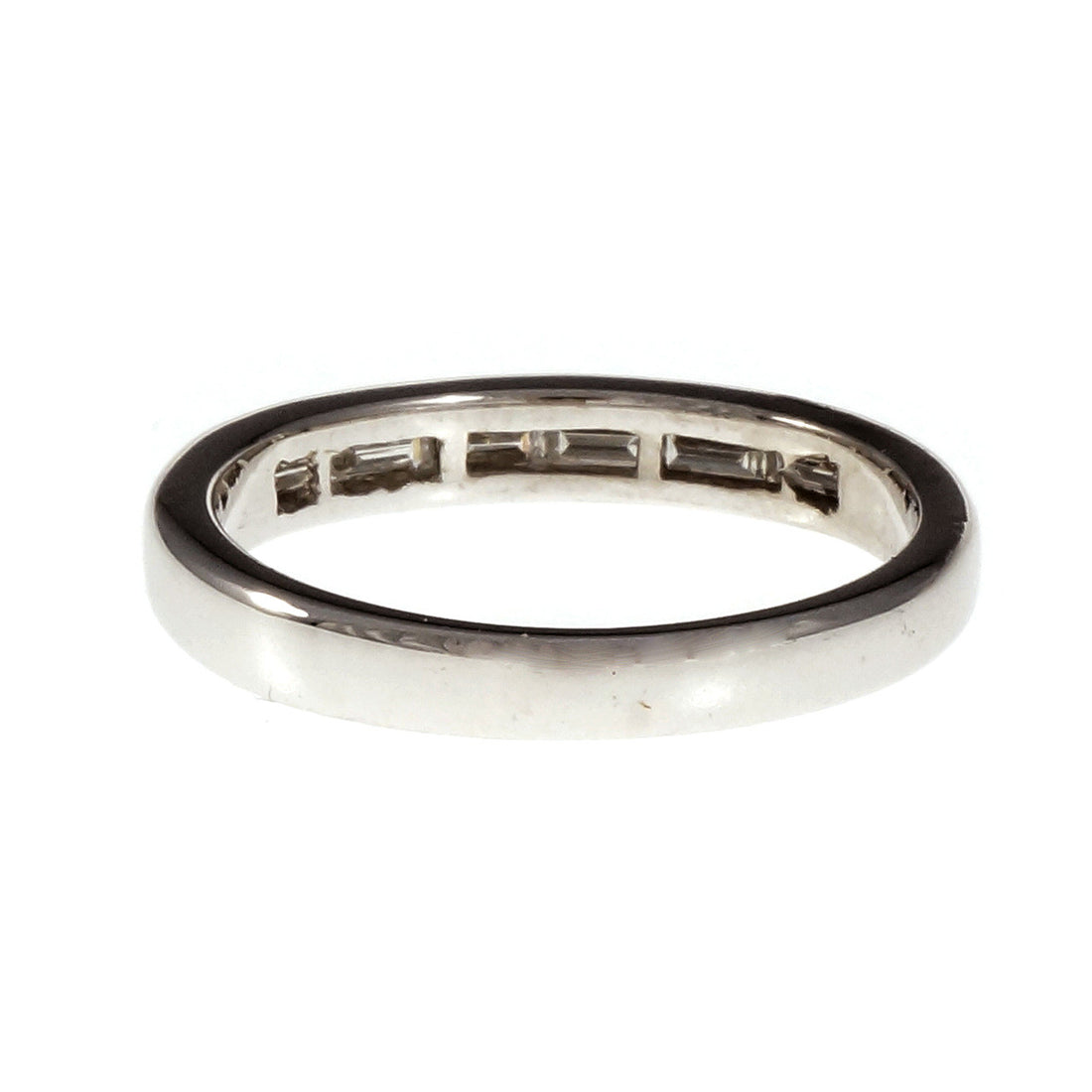 Jeff Cooper Straight Baguette Diamond Band Ring Platinum – image 4