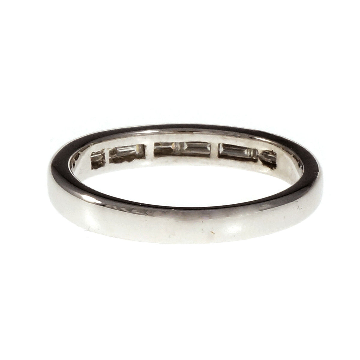 Jeff Cooper Straight Baguette Diamond Band Ring Platinum – image 4