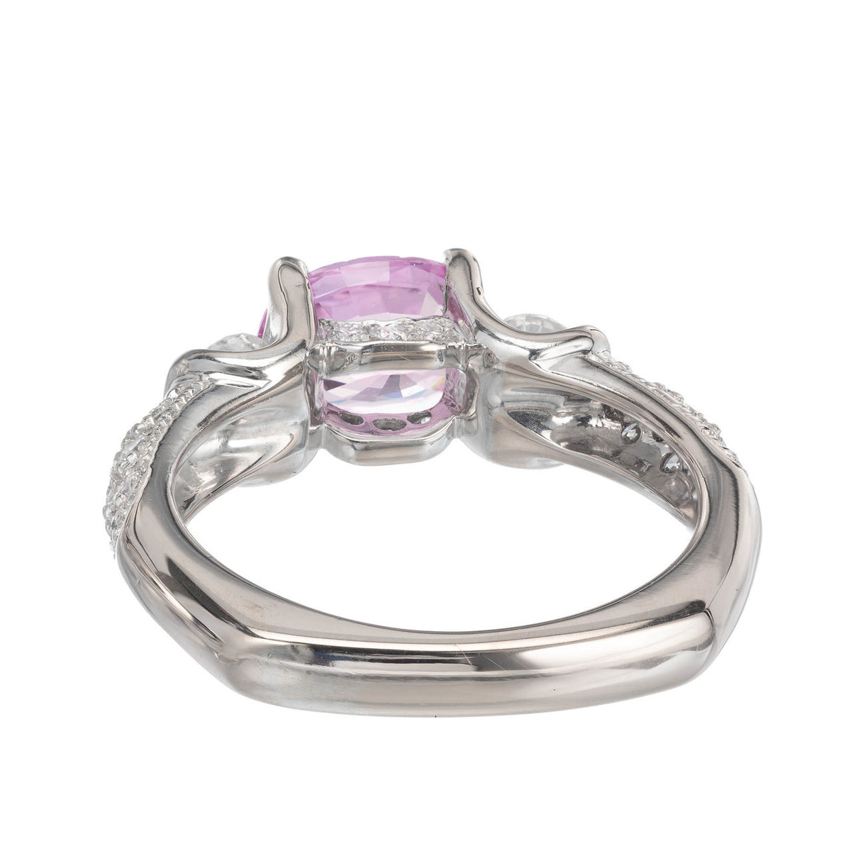 Verragio GIA Certified 1.60 Carat Pink Sapphire Diamond Gold Engagement Ring – image 4