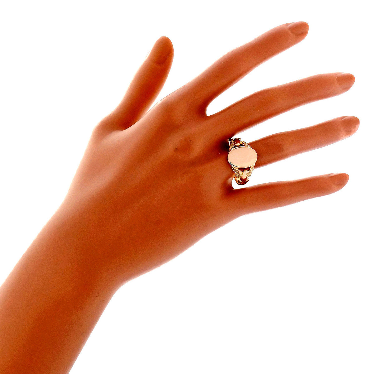 Victorian Men’s 1890 14k Pink Gold Signet Ring – image 6