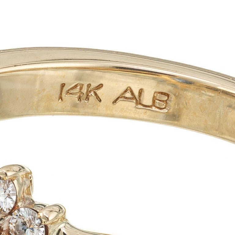 Alfred Butler 2.00 Carat Oval Sapphire Diamond Halo Gold Engagement Ring – image 4