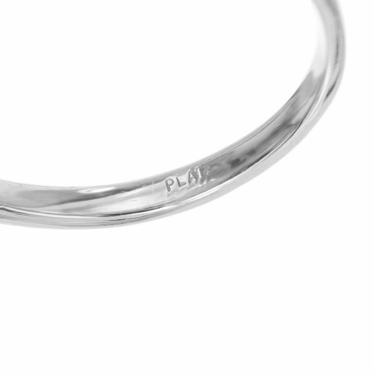 GIA Sugar Loaf Blue .75 Carat Sapphire Diamond Halo Platinum Engagement Ring – image 6