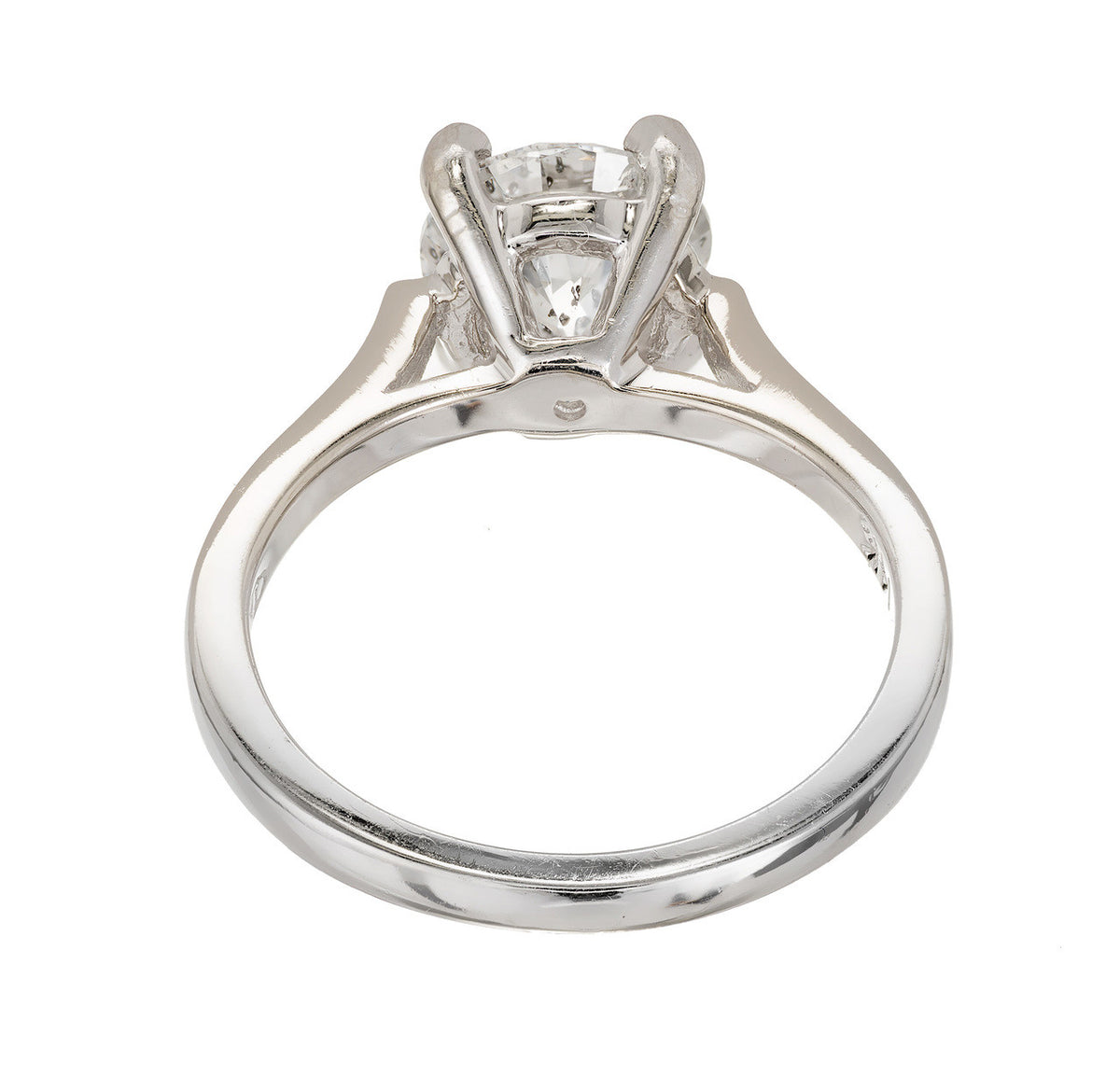 Vintage Estate 1.91ct Round Diamond Color Clarity 14k White Gold Ring – image 4
