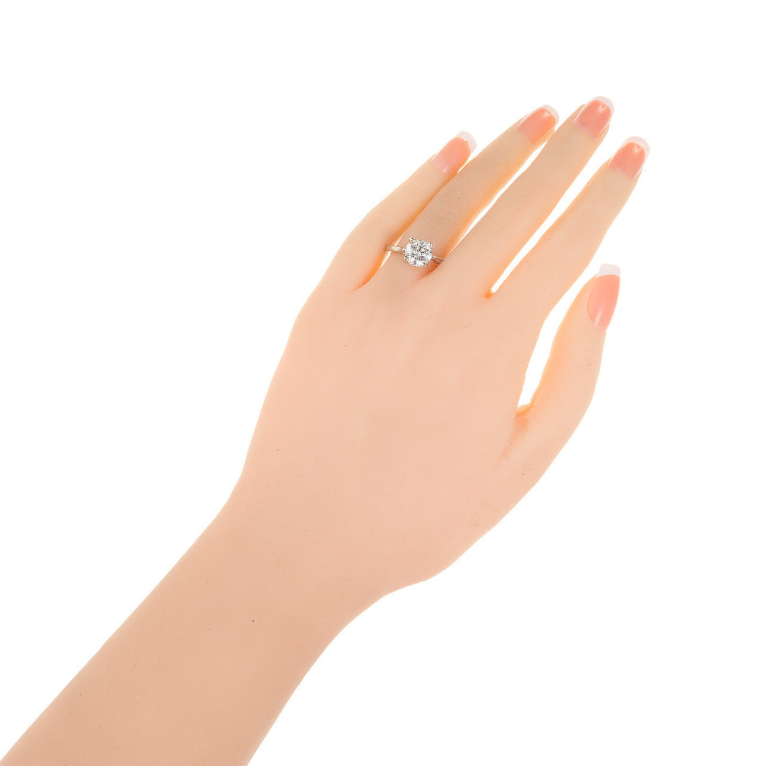 Vintage Estate 1.91ct Round Diamond Color Clarity 14k White Gold Ring – image 6