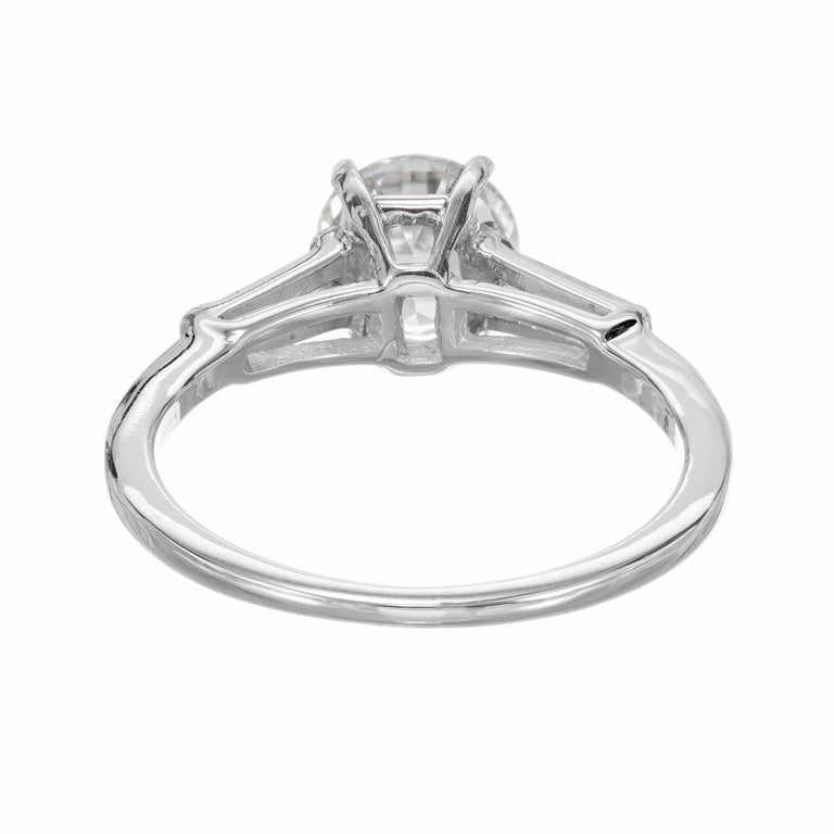 1.38 Carat Sapphire Diamond Three-Stone Gold Engagement Ring – image 7