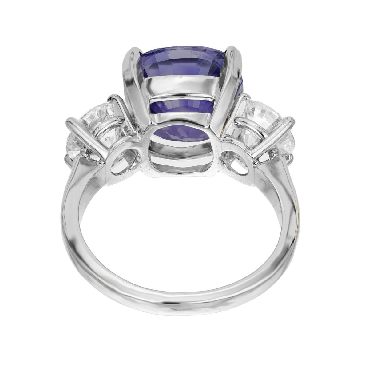 Peter Suchy AGL 7.72 Carat Natural Sapphire Diamond Platinum Engagement Ring – image 6