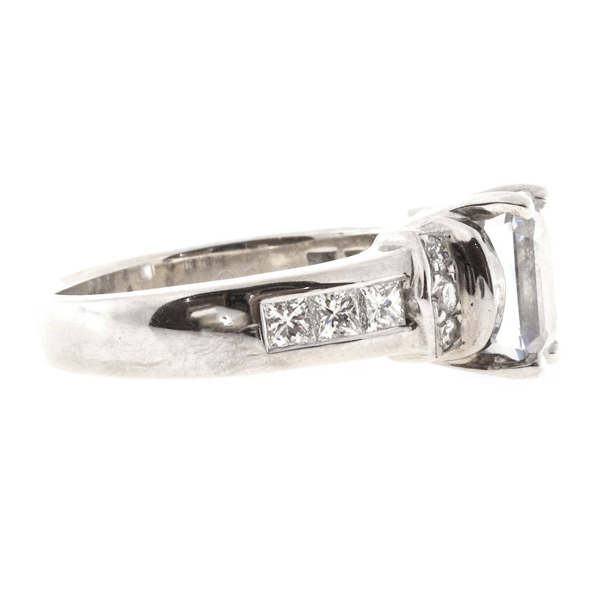 Vintage 2.58ct Light Violet Natural Sapphire KD 18k Gold .58CT Diamond Ring – image 6