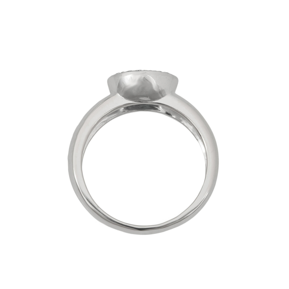 .50 Carat Oval Blue Topaz Diamond Halo Ring – image 3