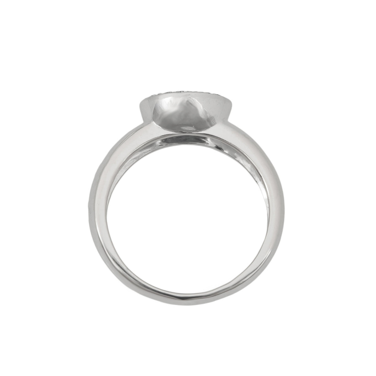.50 Carat Oval Blue Topaz Diamond Halo Ring – image 3