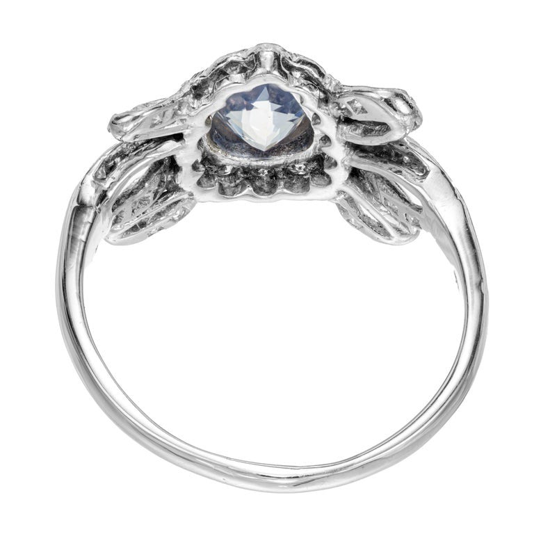 Estate 14k Yellow Gold Marquise Ruby & Marquise Diamond Swirl Design Ring – image 6