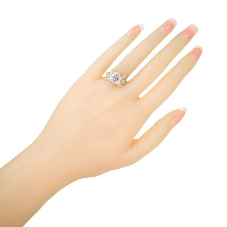 Estate 14k Yellow Gold Marquise Ruby & Marquise Diamond Swirl Design Ring – image 8