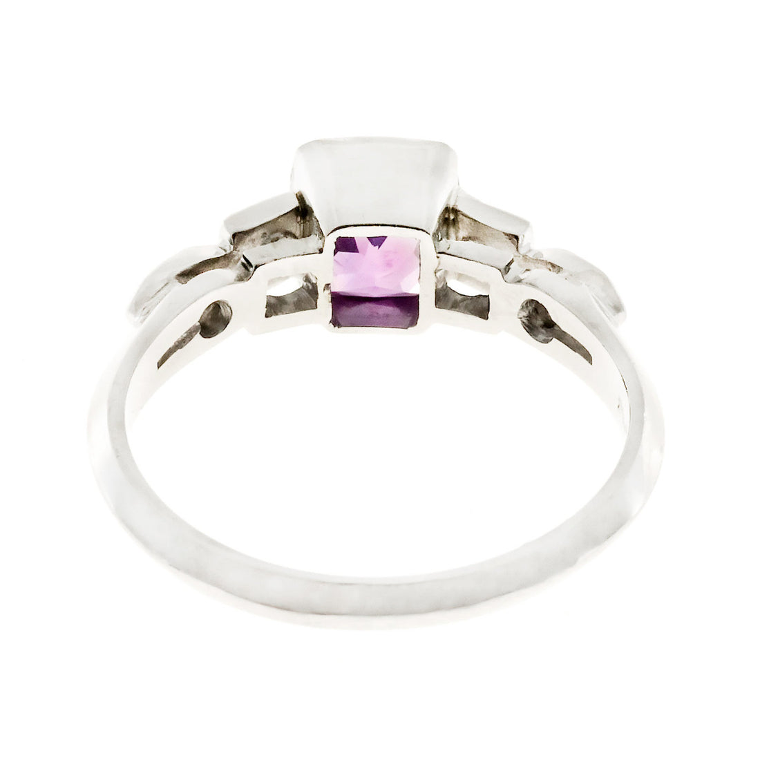 Engagement Vintage 1.02ct Natural Pink Purple Sapphire Deco Ring – image 6