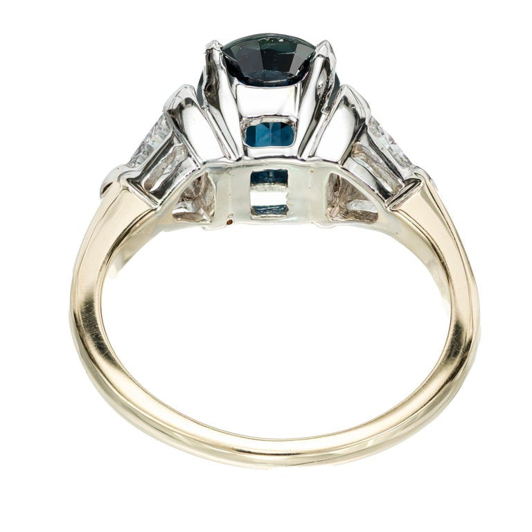 Vintage Engagement Ring 2.53ct Royal Blue Sapphire 14k Diamond Ring – image 6