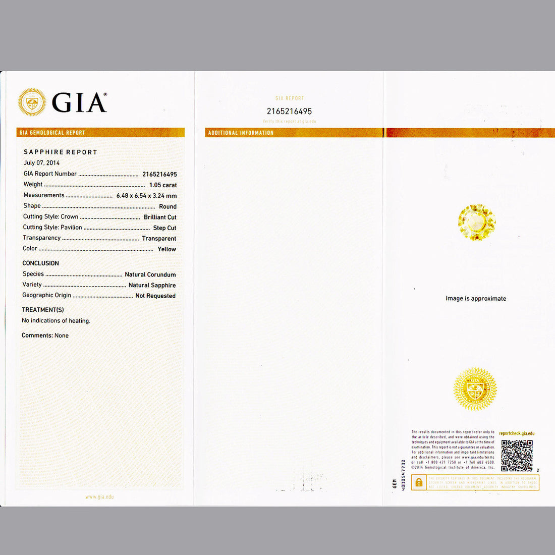 GIA 1.05 Carat Natural Fancy Yellow Sapphire Diamond Platinum Engagement Ring – image 3
