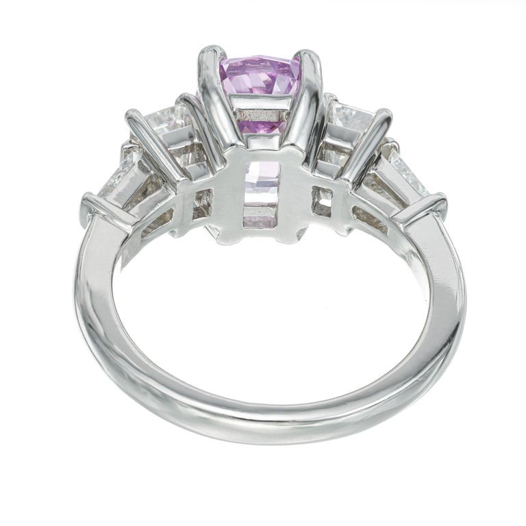 Peter Suchy GIA Cert Purple Pink Sapphire Diamond Platinum Engagement Ring – image 6