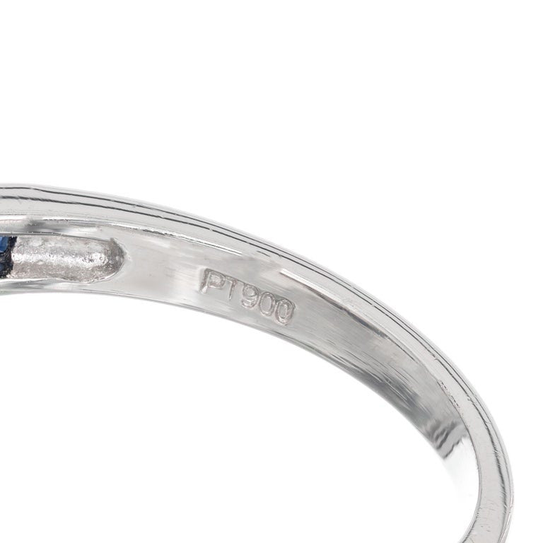 Peter Suchy EGL Certified .77 Carat Diamond Sapphire Platinum Engagement Ring – image 5