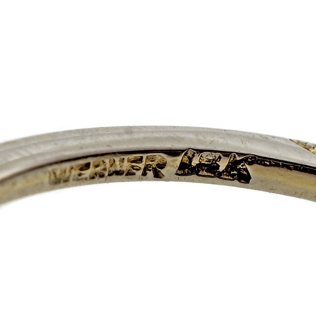 Vintage 1930 Werner 18k White Gold Onyx Filigree Diamond Ring – image 10