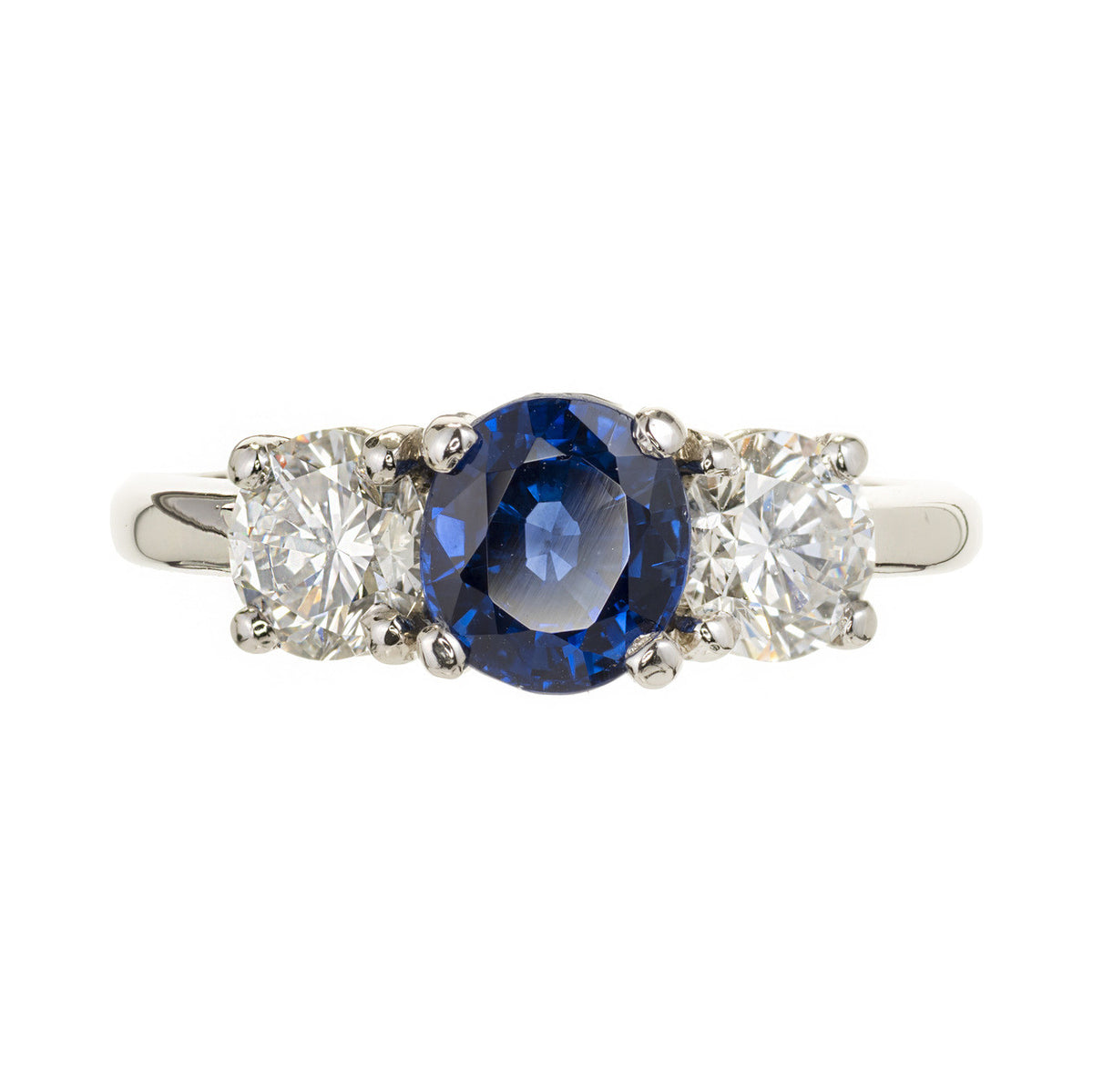 Peter Suchy 1.25ct Sapphire Diamond Engagement Platinum Ring – image 11
