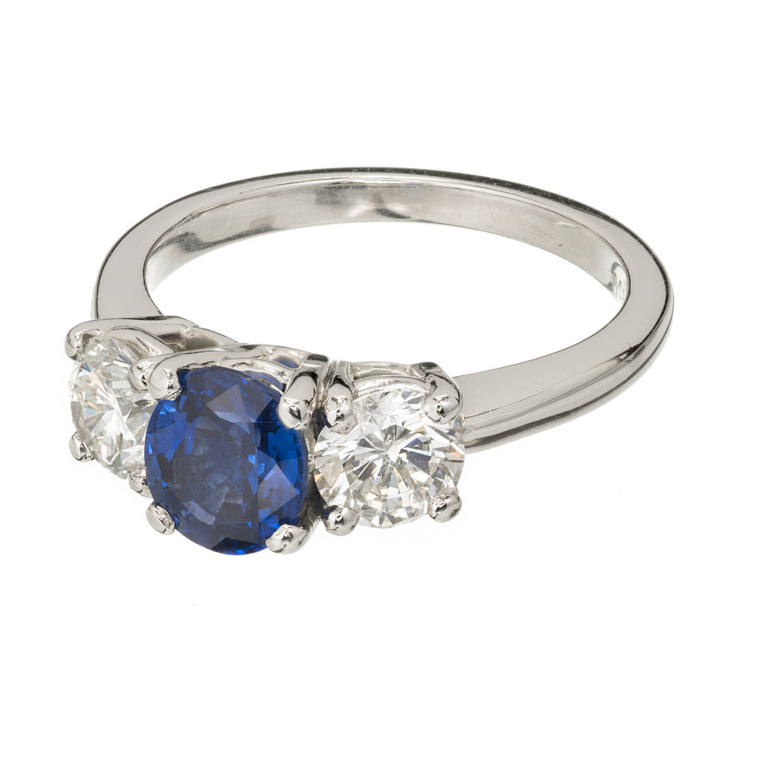 Peter Suchy 1.25ct Sapphire Diamond Engagement Platinum Ring – image 14