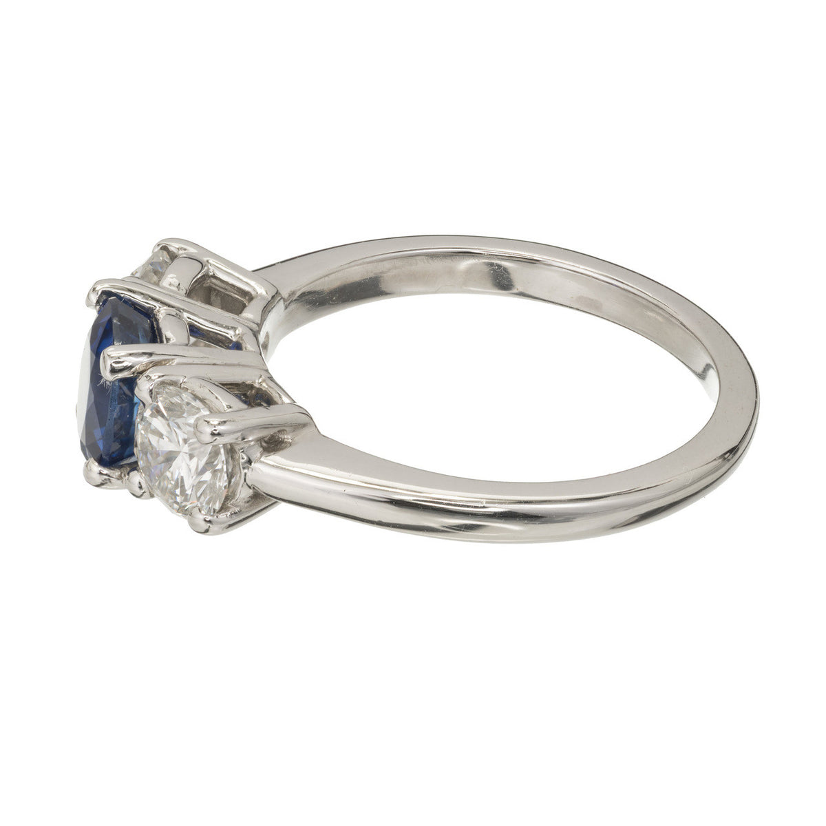 Peter Suchy 1.25ct Sapphire Diamond Engagement Platinum Ring – image 6