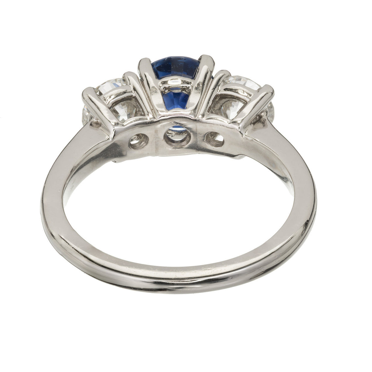 Peter Suchy 1.25ct Sapphire Diamond Engagement Platinum Ring – image 7