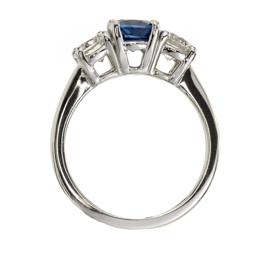Peter Suchy 1.25ct Sapphire Diamond Engagement Platinum Ring – image 17