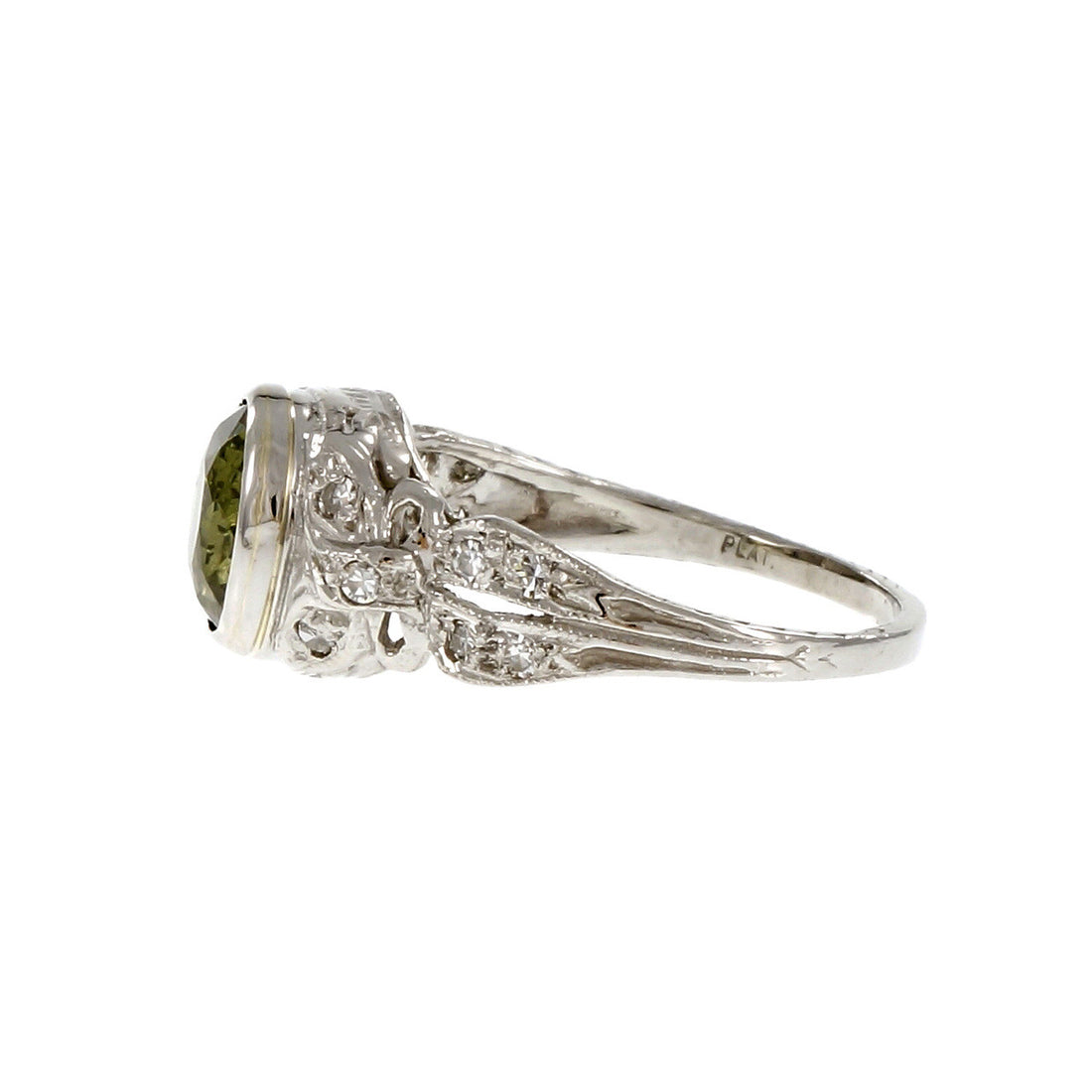 Antique Estate 1910 Alexandrite Ring Platinum Diamond – image 8