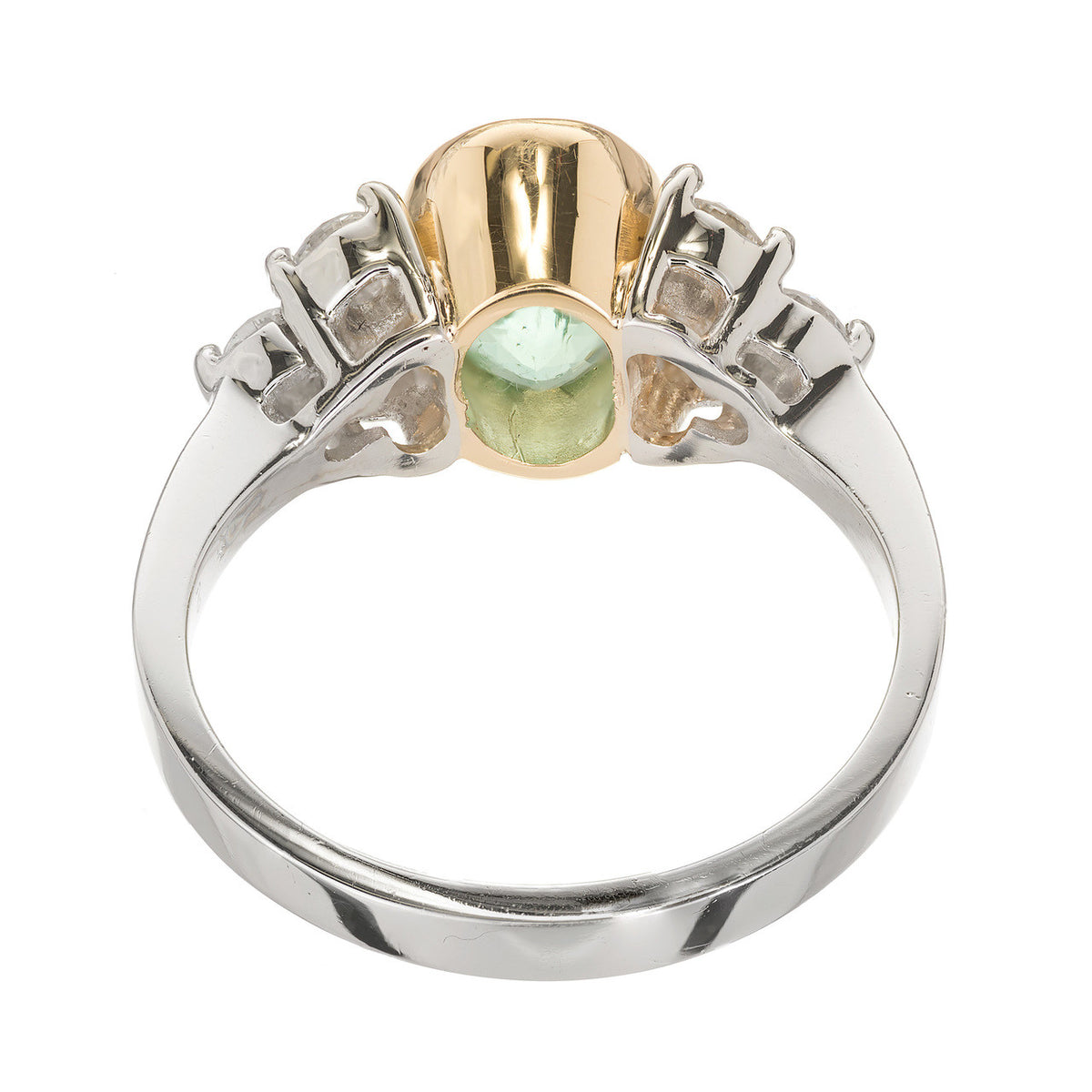 Natural Columbian Emerald GIA Ring Platinum 18k Gold Diamond – image 6