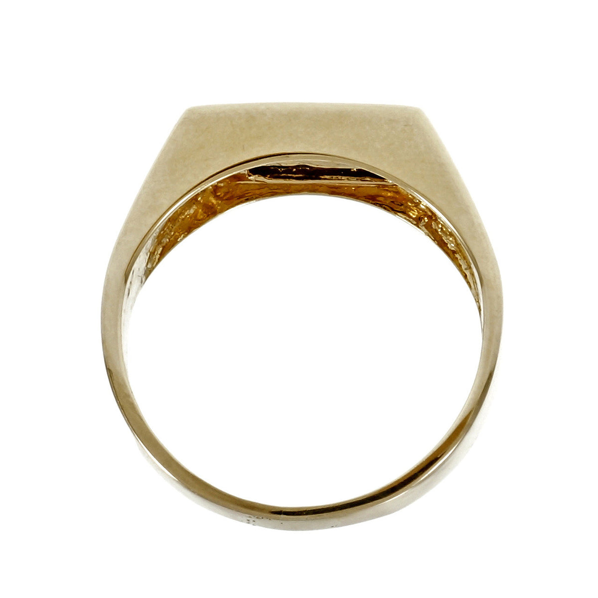 Estate Angular Black Onyx Ring Diamond 14k Yellow Gold – image 6