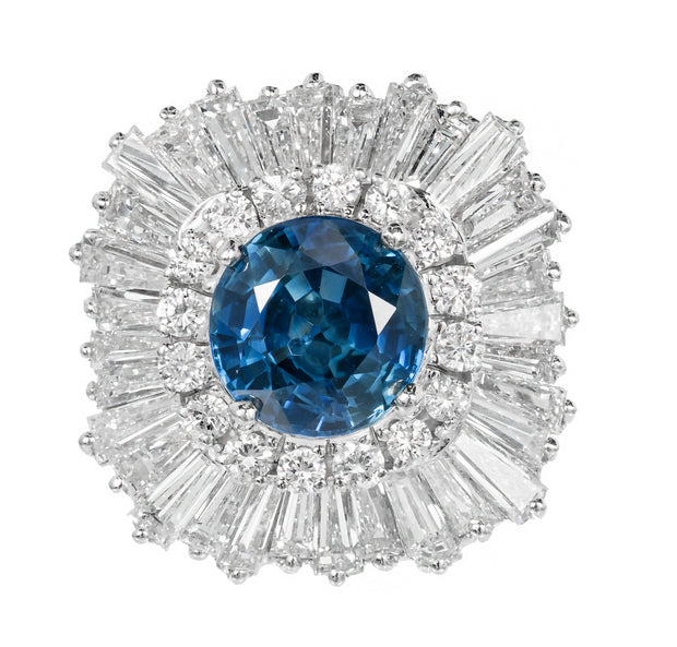Vintage Palais Ringdant Platinum Sapphire diamond Ring-Pendant.<br><br><ul>
