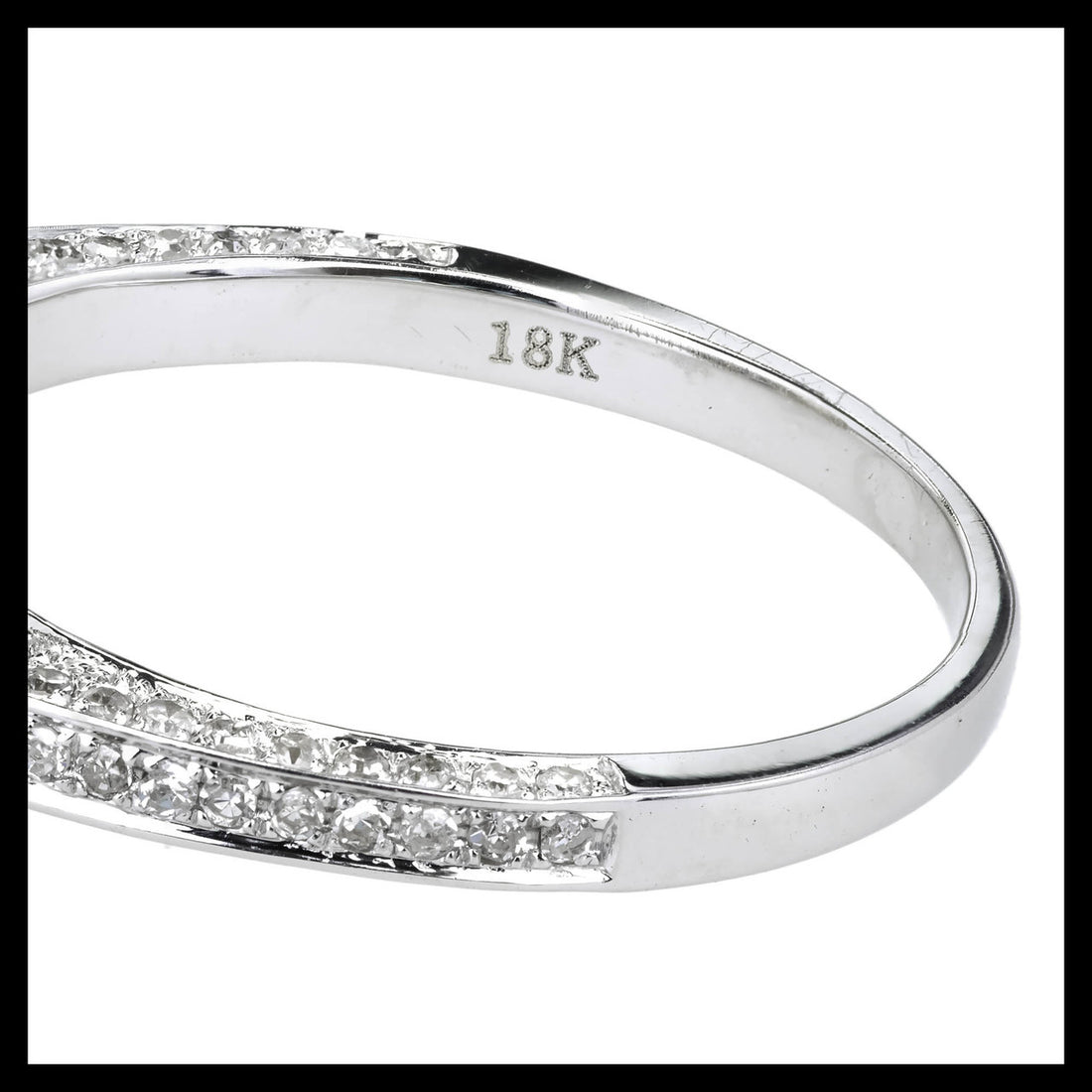 1.20 Carat Round Sapphire Micro Pavé Diamond Gold Engagement Ring – image 6