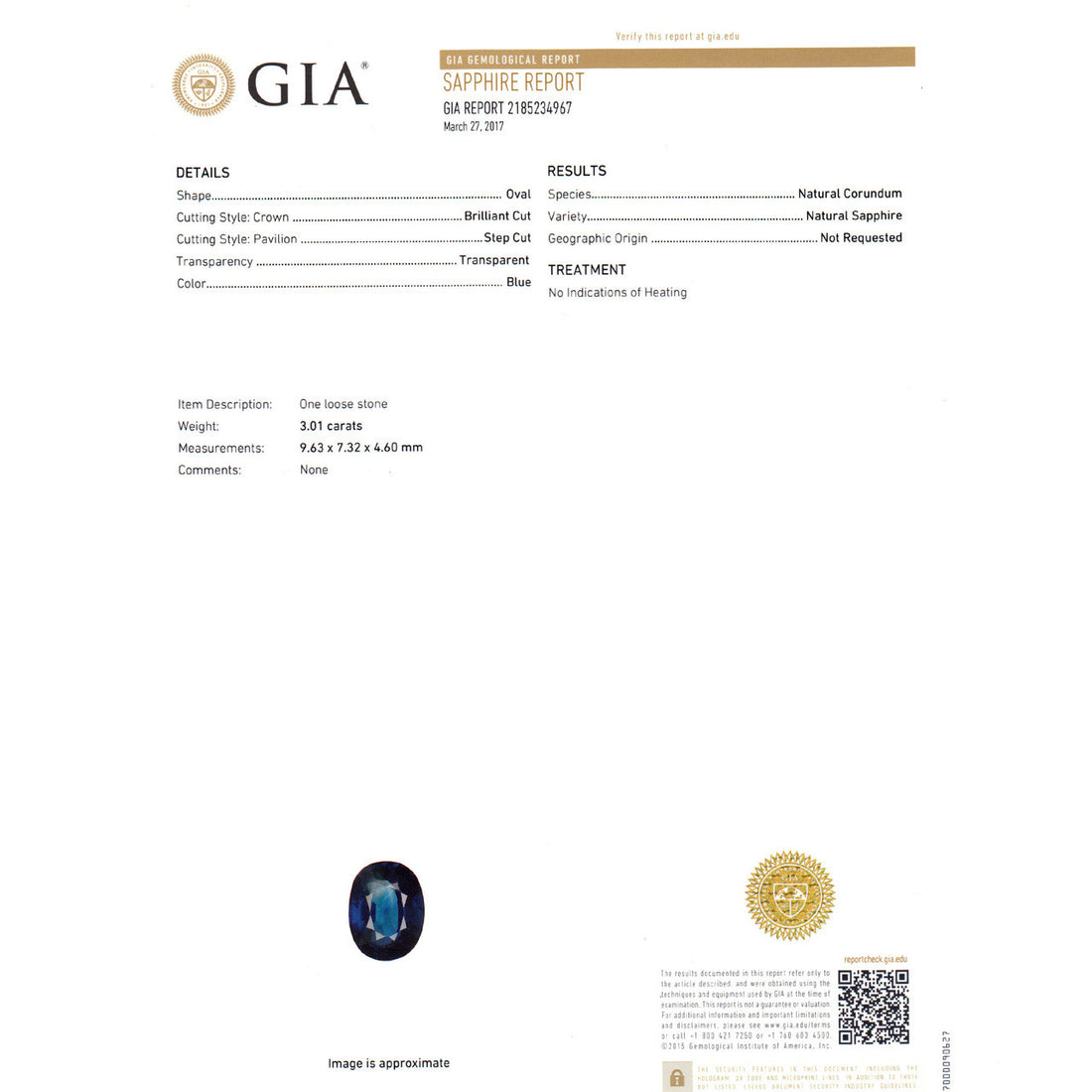 GIA Certified 3.01 Carat Oval Natural Sapphire Diamond Platinum Engagement Ring – image 3